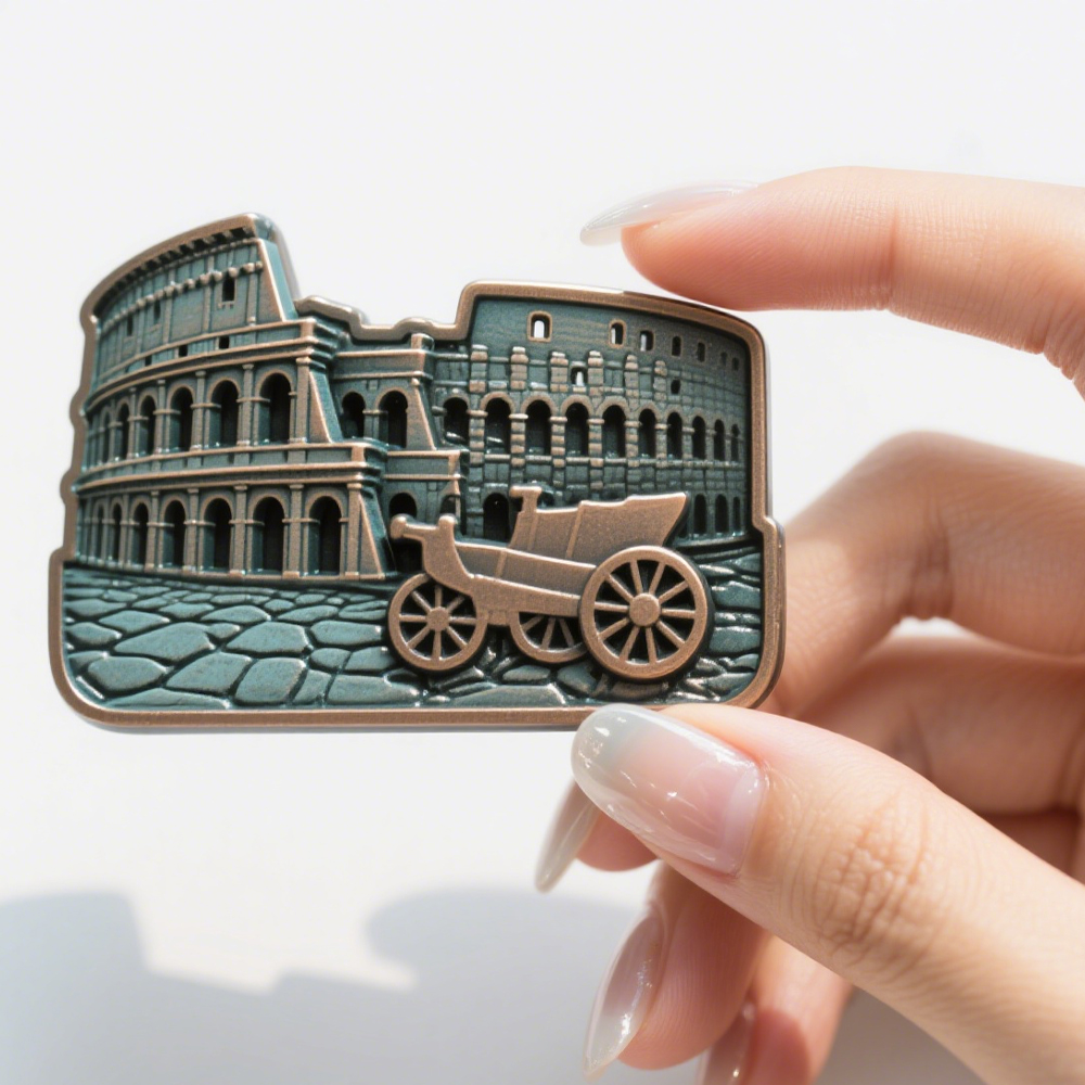 Customized Metal Zinc Alloy Tourism Souvenirs City Souvenir 3D Embossed Fridge Magnets Sticker Refrigerator Magnetmanufacture