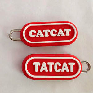 Custom Fashion Logo Pvc Rubber Zip Pullers Metal Accessories Nylon Zipper Sliders for Packaging Boxes for Small Business