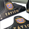 High Quality Custom Logo 3D Silicone Heat Transfer PMCE Tactical Unit Armband Embossed Decoration Sequins Rubber Patch