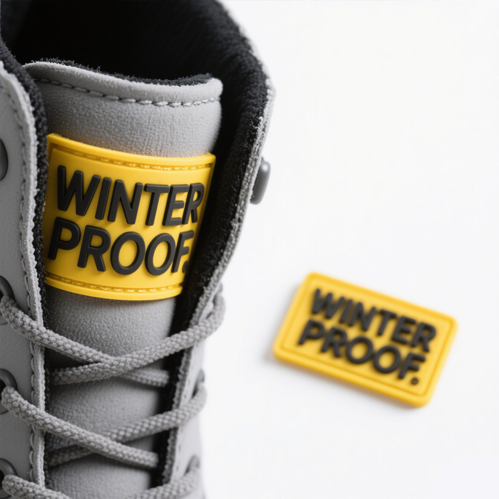 Custom Durable Rainproof PVC logo Patch Badge for Outdoor Hiking Shoes