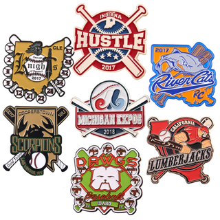 Sport Club Metal Softbal Team Lapel Pins Badges Custom Ball Hat Baseball Trading Enamel Pins for Shirt