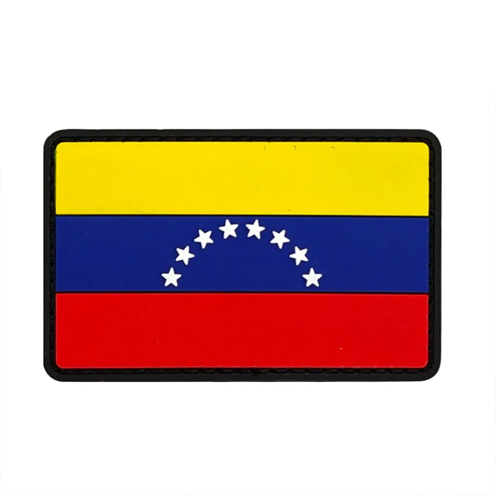 National Flag Patches 3D PVC Rubber Silicone Colombia Flag With Hook Patch