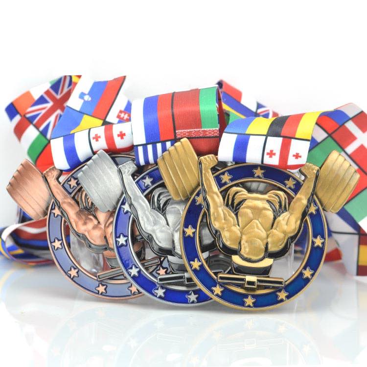  Powerlifting Medal Sublimation Custom Medal Ribbons