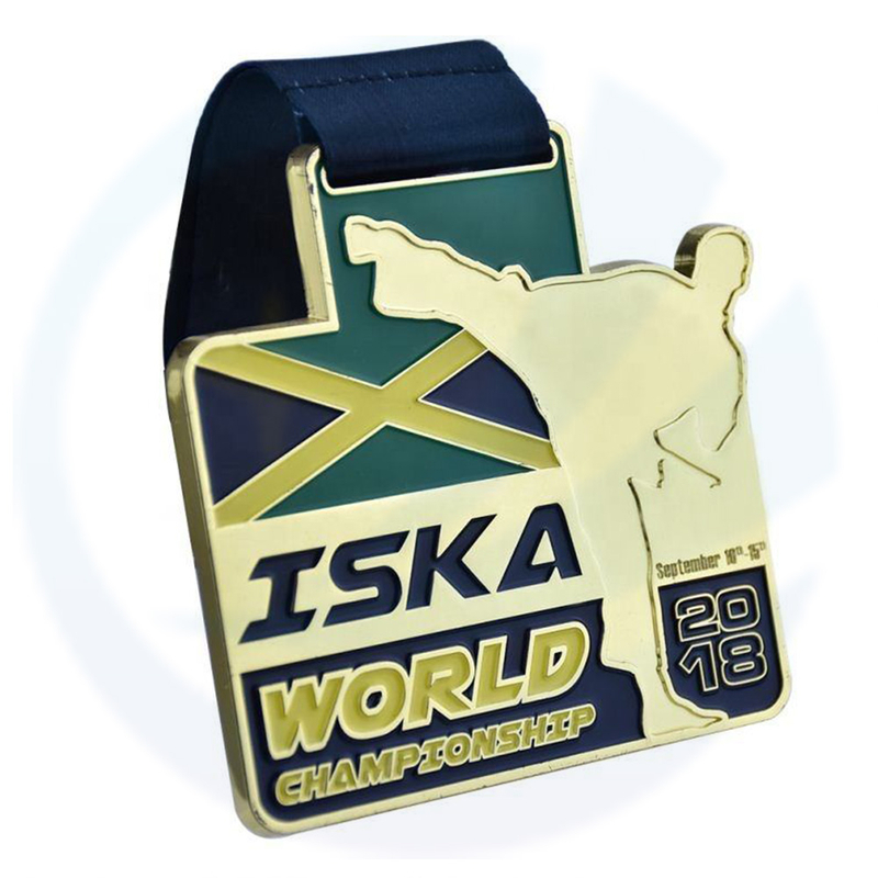 manufacture personalized blank 3d sports die casting soft enamel custom gold silver bronze championship awards taekwondo medal of honor