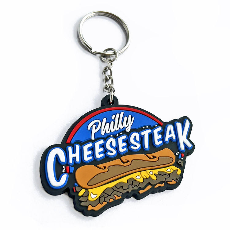 custom 2D design letter shape keyring