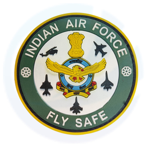 India IAF RUBBER LOGO W/G Pvc Patch