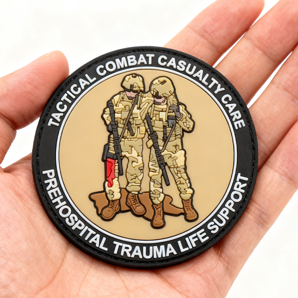 Personalized First Responder PVC Rubber Patch Custom 3D Medical Care Emblem Durable Soft PVC Label