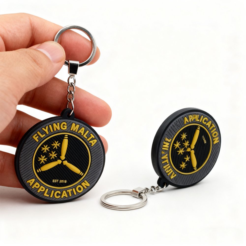 Malta Travel PVC Keychain Custom Logo Soft Rubber Key Ring Souvenir Gift