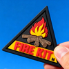 FIRE KIT PVC Morale Patch Outdoor Gear Badge Durable Rubber Emblem for Backpacks Jackets and Pouches