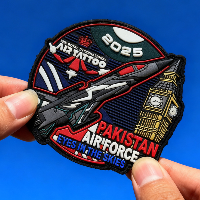 Pakistan Flight Crew Gear Patch PVC 3D Raised Detail Hook Loop