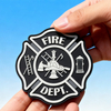 Fire Fighter Department Rescue FD Rubber Patch – Durable PVC Badge for Gear, Backpacks, Jackets