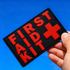 First Aid Kit IFAK PVC Patch Durable Rubber Medical Gear Label with Hook Backing for Outdoor Safety Packs and Bags