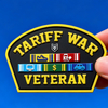 Custom Veterans of the US Tariff War PVC Patch 3D Soft Rubber Badge with Hook Loop for Backpack Jacket Cap