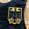 Custom Germany 3D Rubber Patch “BIERADLER” Soft PVC Embossed Eagle Beer Logo Badge Hook and Loop Patch for Jackets Bags