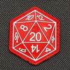 Custom RPG D20 Dice PVC Patch – Soft Rubber 3D Gaming Emblem for Tabletop & Cosplay Accessories