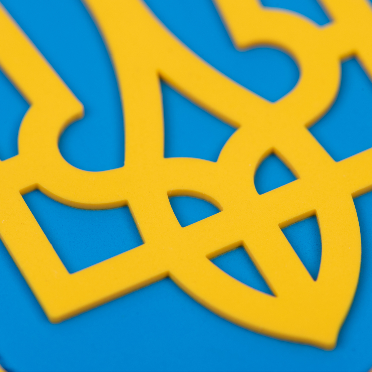 Ukrainian Flag PVC Patch Waterproof Rubber Emblem for Outdoor Gear