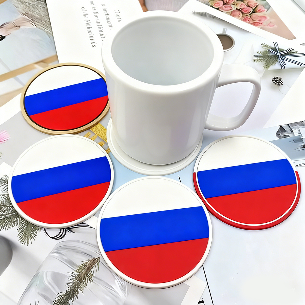 Promotional PVC Coaster Drink Beer Coffee Coaster Custom Logo Soft Rubber PVC Coaster Cup Mat