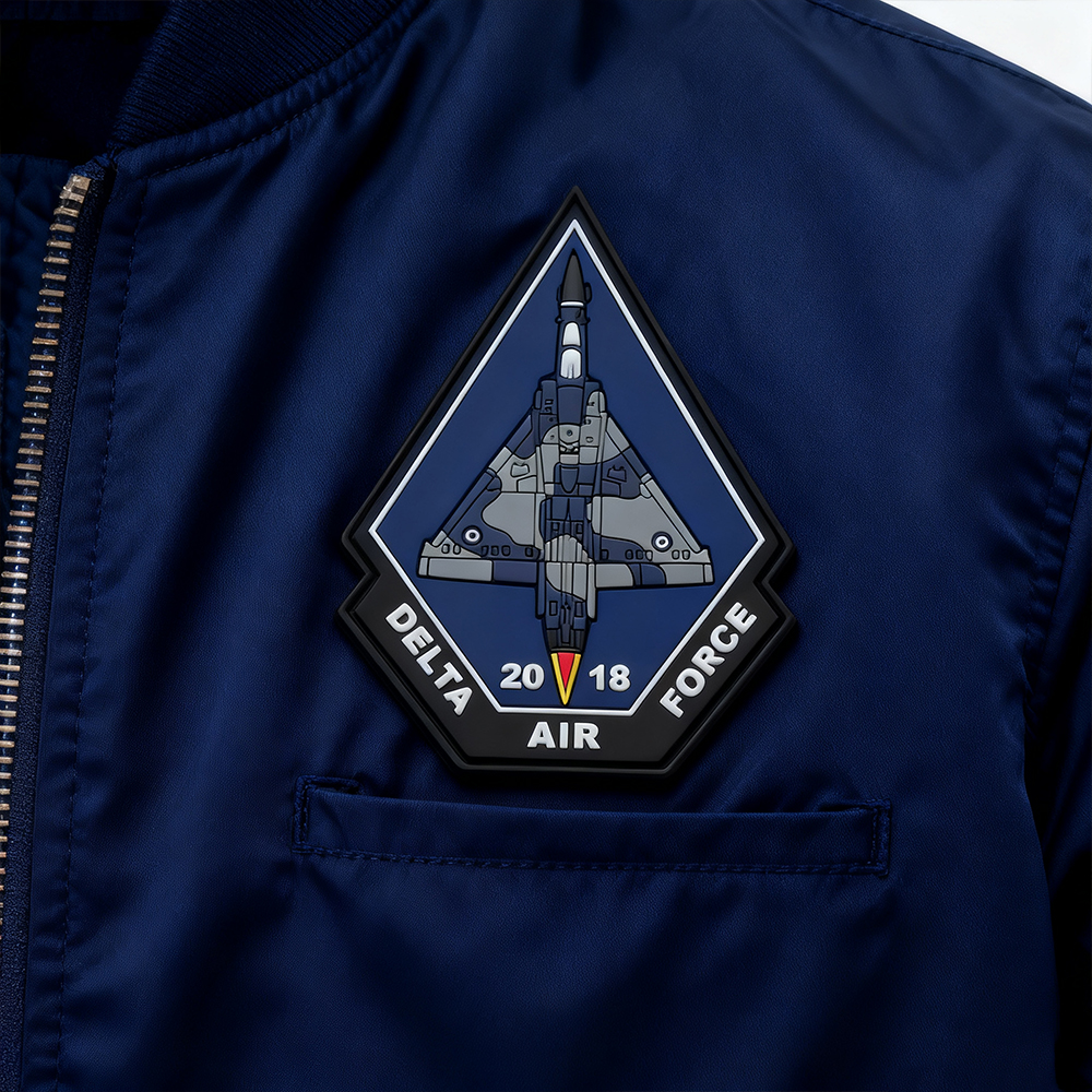 Custom Hellenic Aviation PVC Patch Hook & Loop Rubber Badge