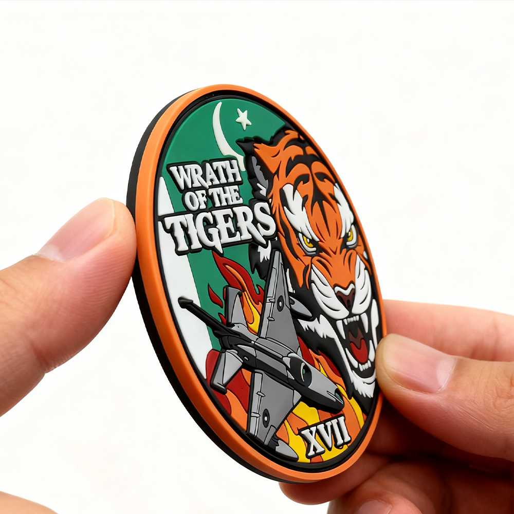 Pakistan Wings Division PVC Patch Custom Logo Factory Supplier Durable Waterproof Rubber Badge