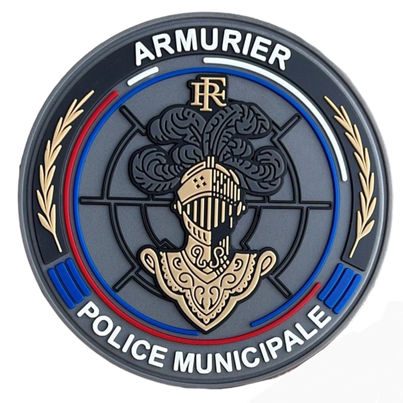 Custom Armurier PVC Patch 3D Soft Rubber Logo Badge for Work Uniforms Jackets and Backpacks