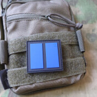 Reflex Blue Abteilungsführer Style 3D PVC Rubber Patch Custom Embossed Functional Badge Soft PVC Label for Clothing