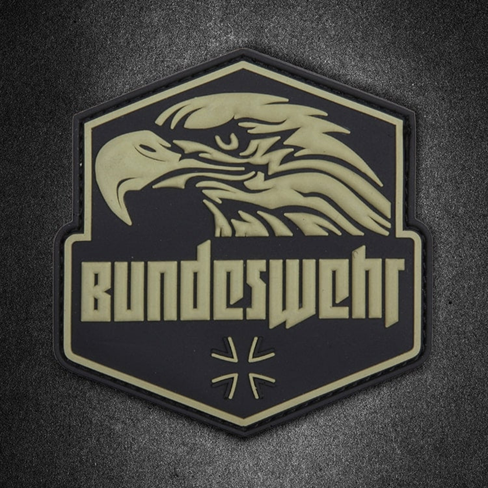 Custom Germany Bundesadler PVC Patch 3D Embossed Soft Rubber Eagle Logo Badge for Clothing Bags and Souvenirs