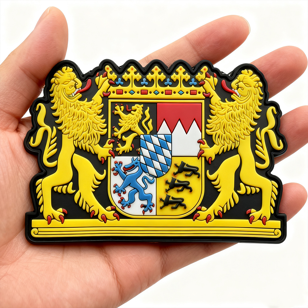 Custom Germany 3D Rubber Patch “BAYERN” Embossed Soft PVC Badge German Flag Logo Patch for Jackets Bags and Souvenirs