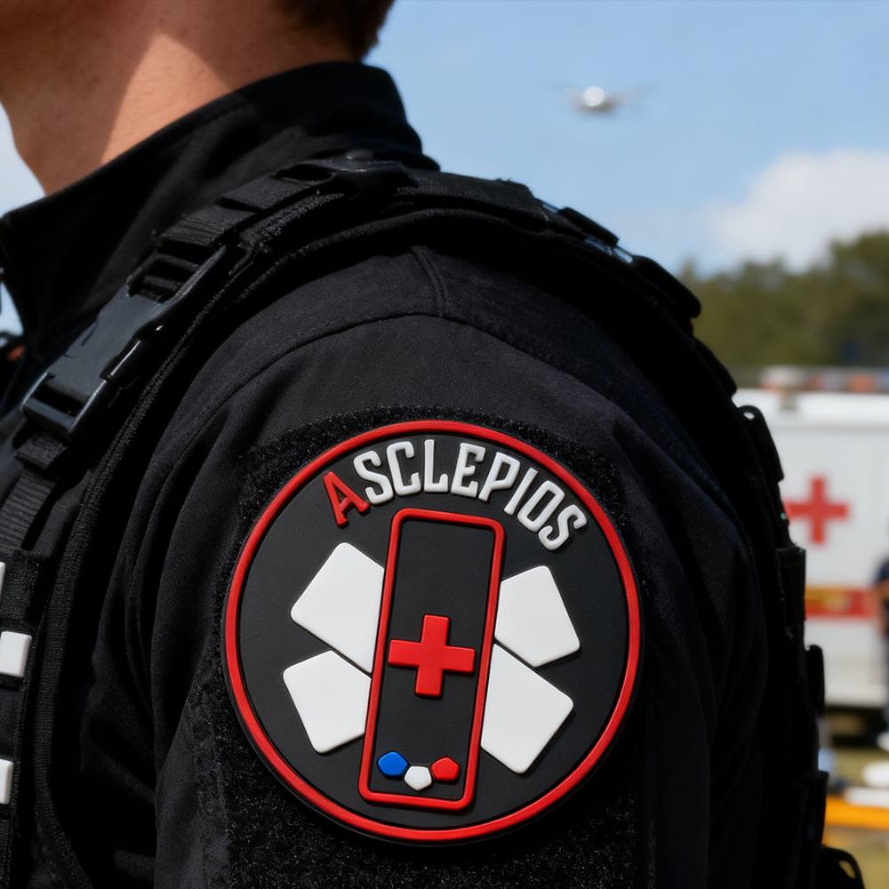 Custom Medical Bandage Style PVC Patch Soft Rubber First Aid Label with Hook Loop for Gear Bags Clothing