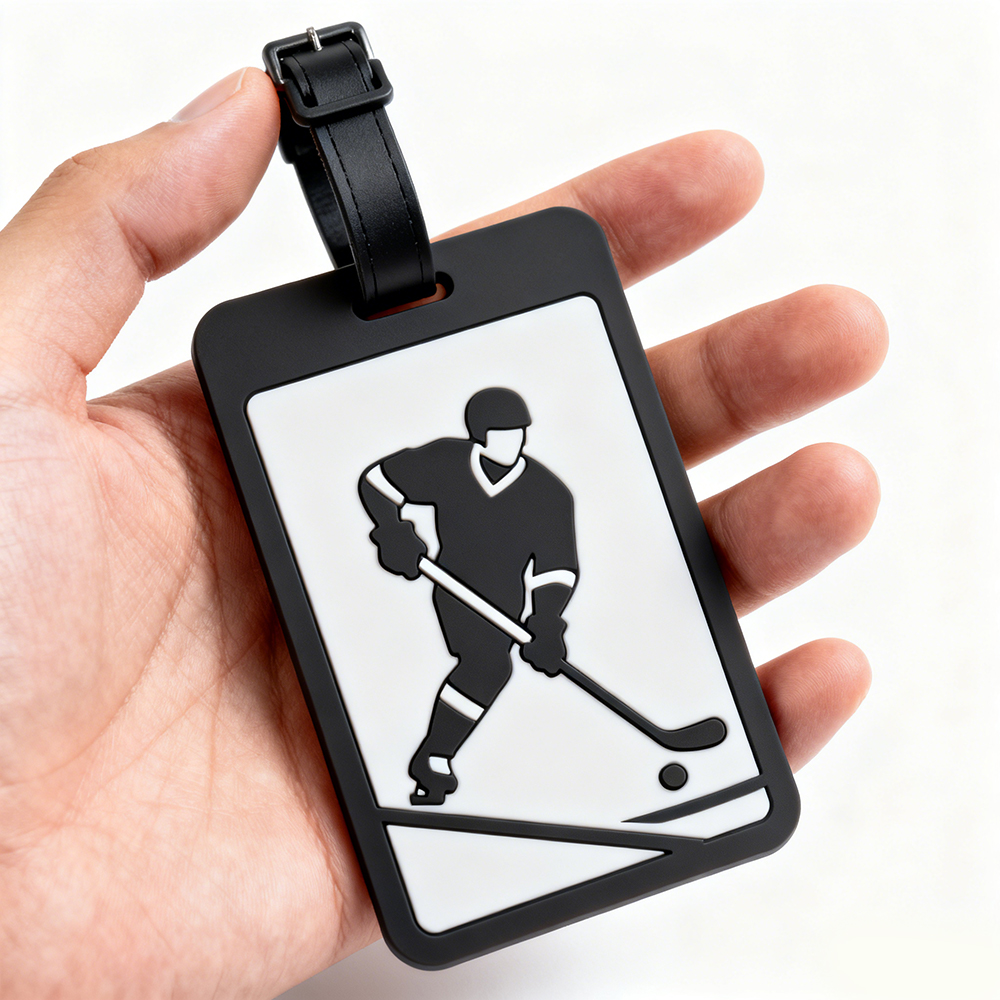 Wholesale Personalized Custom Logo 3D Silicone Suitcase Labels Travel Soft PVC Luggage Tag Leather Baggage for Advertising