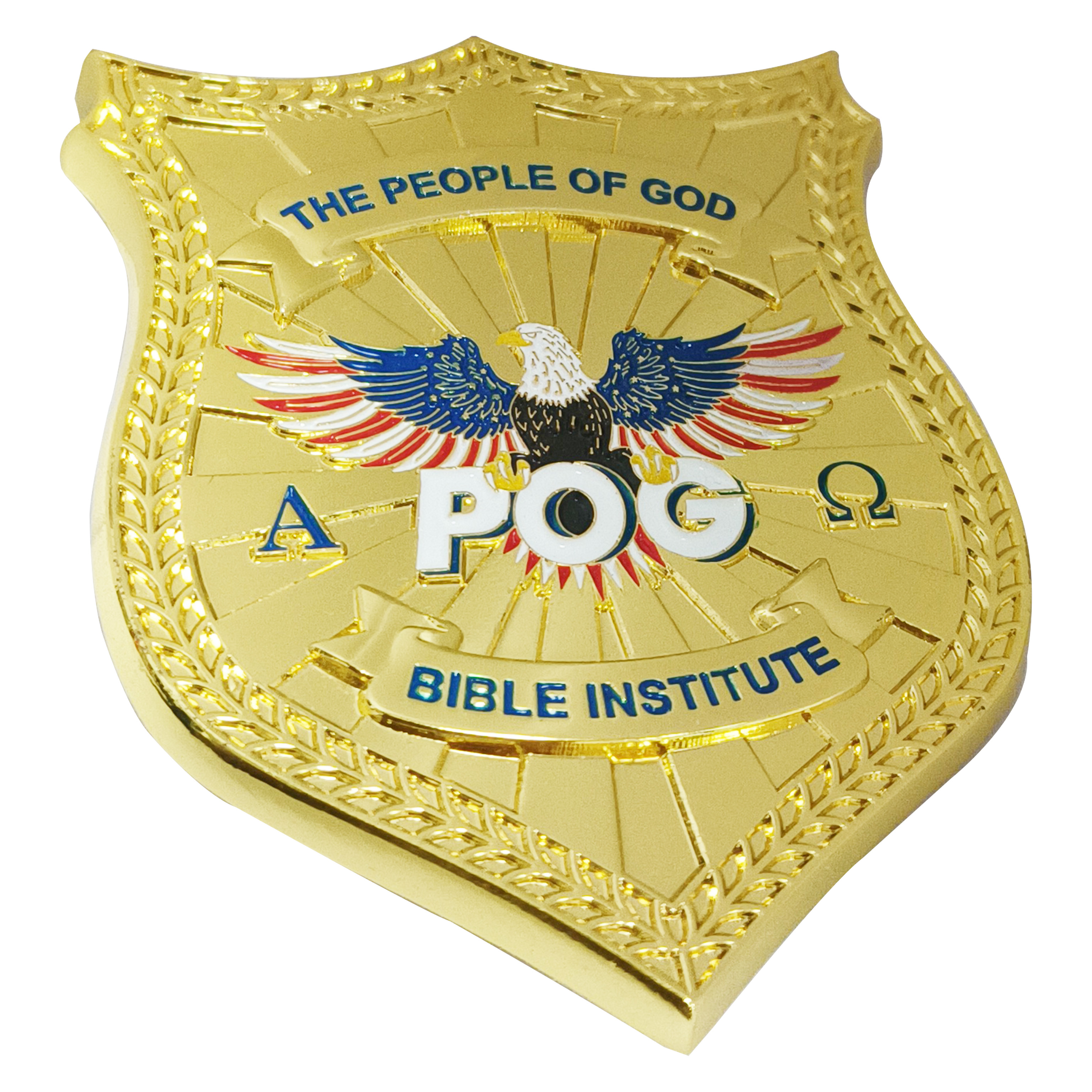 International Organization Badge with Chain, Unique Emblem Pendant for Collection