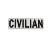 Custom CIVILIAN Patch Glow in the Dark 3D Soft PVC Rubber Patch Night Reflective Emblem Badge for Jackets Bags and Hats