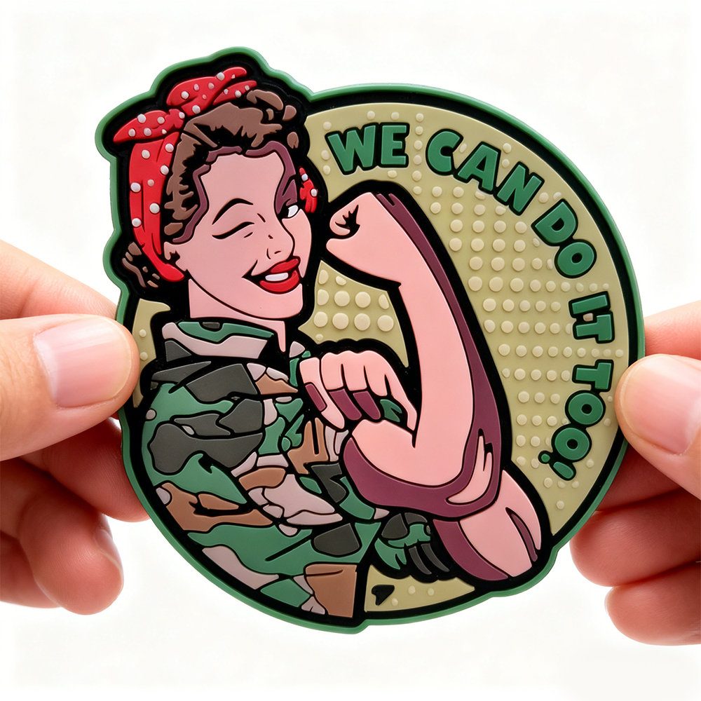 Tactical Girls PVC Patch – 3D Rubber Hook Loop Badge for Backpacks Jackets Gear Collectors