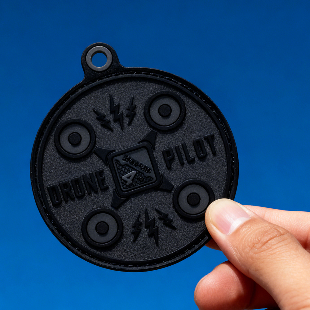 Drone Pilot PVC Patch – 3D Rubber Hook Loop Badge for Bags Jackets Gear Collectors