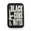 Custom Black Guns Matter PVC Patch 3D Rubber Morale Patch Hook and Loop for Jackets Bags and Collectors