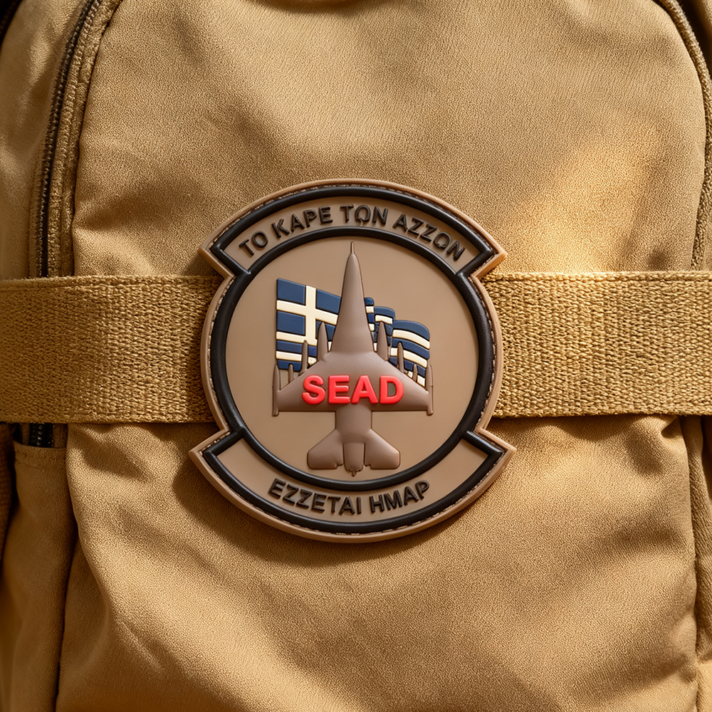 Custom Hellenic Aviation PVC Patch 3D Rubber Greece Wing Emblem Hook and Loop Tactical Morale Badge
