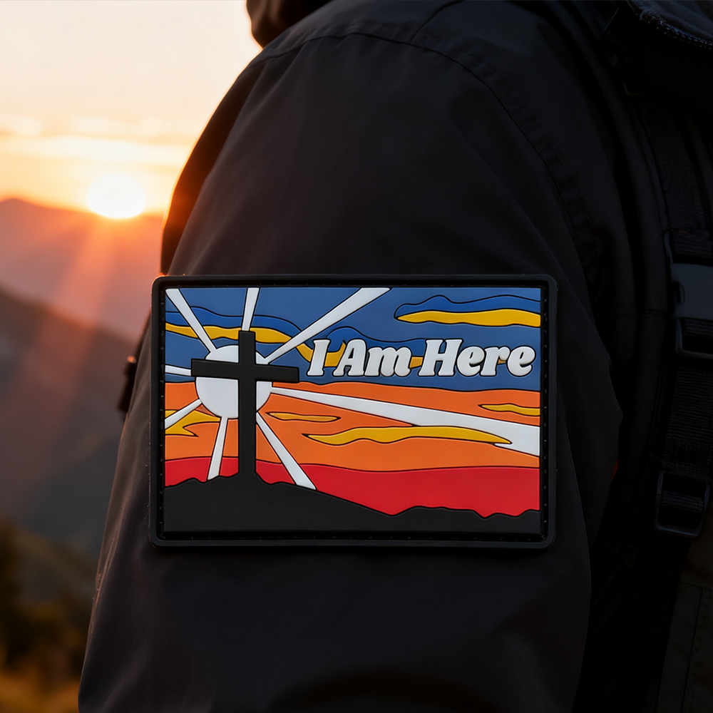 Custom Good Friday PVC Patch USA Soft Rubber Emblem with Hook and Loop Backing