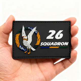 Custom RAAF No 26 Squadron PVC Patch 3D Soft Rubber Emblem Collectible Air Wing Badge with Hook and Loop Backing