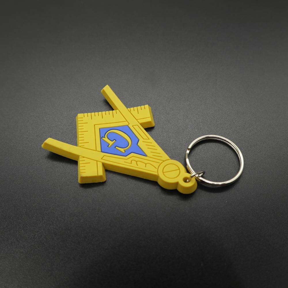 OES Star Greek Letters PVC Keychain White Sorority Fraternity Gifts Rubber Key Chain