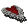 Heart with Angel Wings Pin - Antique Nickel