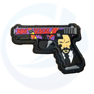 Tactical PVC Patch Hook Loop Morale John Wick Gun Patch 