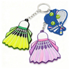 Soft PVC Tennis Badminton Keychains Wholesale Durable Promotional Key Rings Bulk Personalized Corporate Gifts