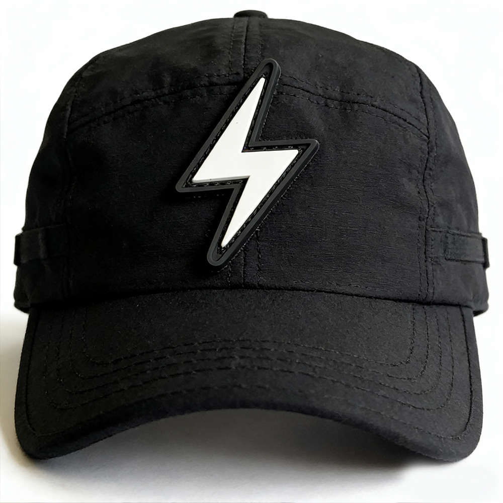 3D PVC Rubber Applique Patch With Hook,Lightning Stickers Badges Tactical Patches For Backpack,Hat,Armband