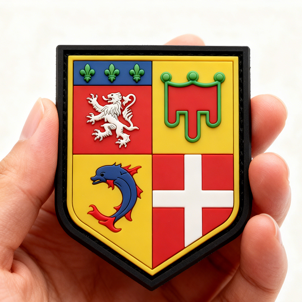 PVC Armband for the Auvergne Alpes Region Custom Soft Rubber Regional Patch Durable PVC Armband for Clothing Outdoor Gear Accessories