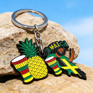 Travelpro Custom Jamaica Engraved Metal Anime Souvenir Key Chain for Decoration