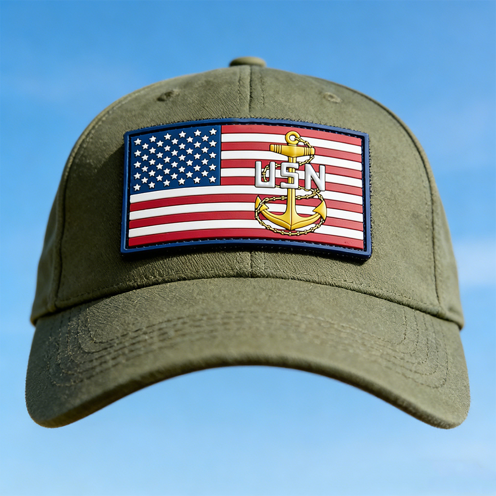 USA USN Navy Style PVC Patch American Flag Anchor Emblem 3D Soft Rubber Patch for Gear Bags Jackets