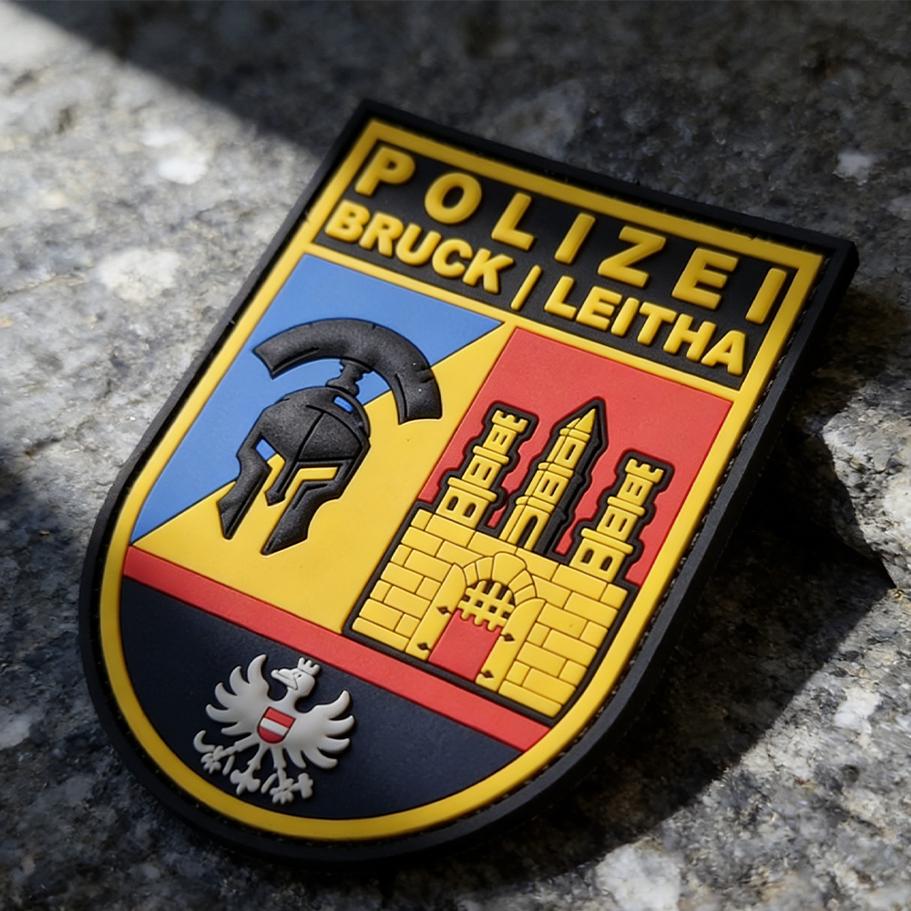 Austria Bruck an der Leitha PVC Patch Custom Regional Emblem Soft Rubber Badge for Clothing Bags Gear Decoration