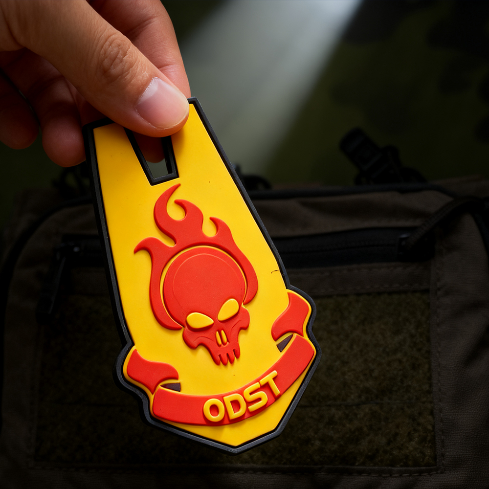 ODST PVC 3D Patch Custom Soft Rubber ODST Emblem High Detail PVC Badge for Apparel Backpacks Gear Decoration and Collectibles