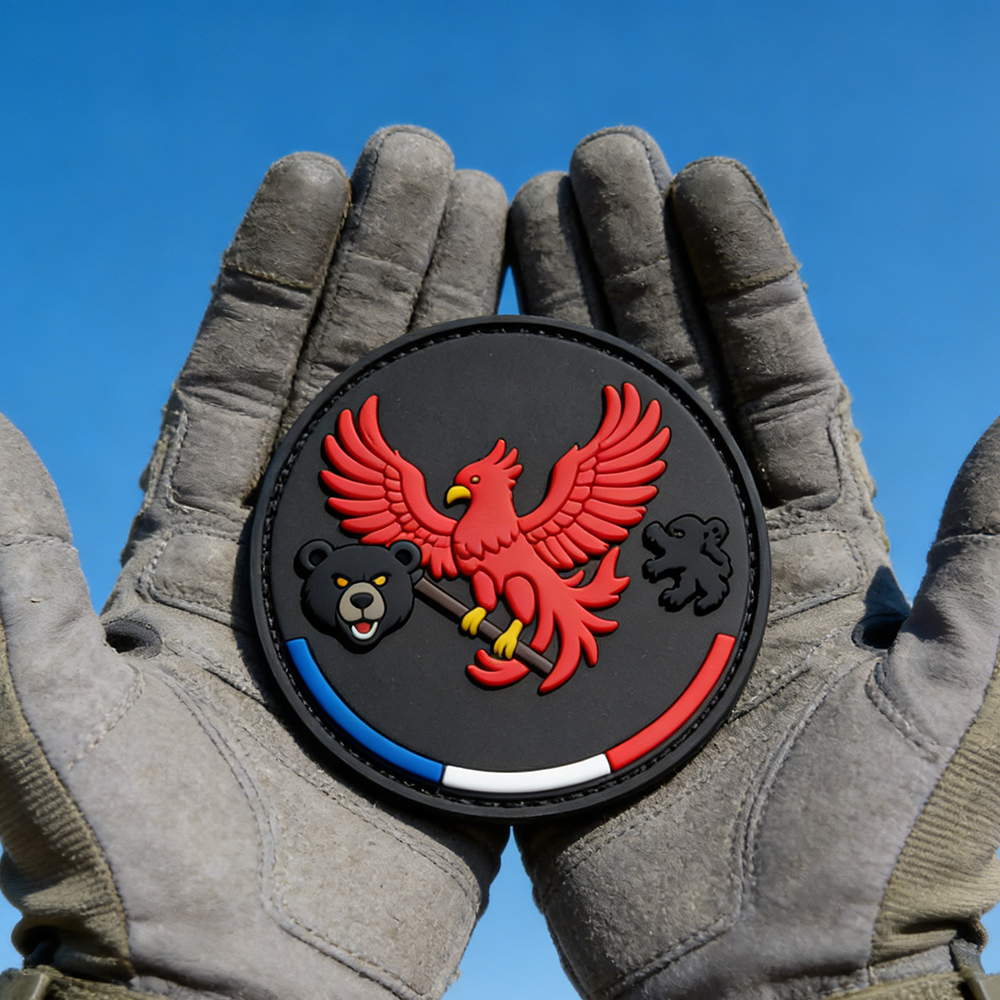 Belgium Regional Crest PVC Patch Custom Round Soft Rubber Emblem European Community Shield Design Durable PVC Patch