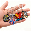 2025 One Piece 2D Rubber Christian logo Custom Charms Souvenirs Gift Keychain Ring Cartoon Accessories for Keychains