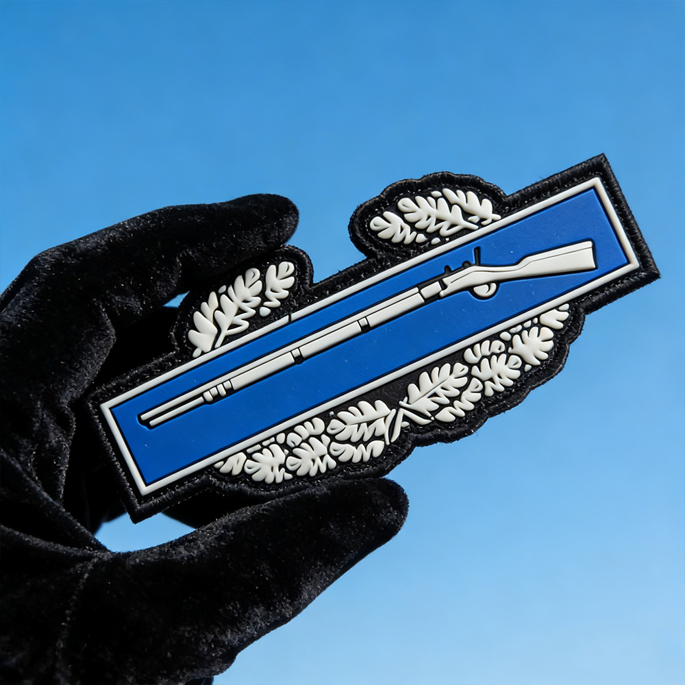 U.S. Army CIB Style PVC Patch Combat Infantryman Badge Design Durable 3D Rubber Patch for Collection Gear